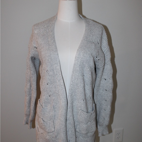 Time and Tru Light Gray Women's Cardigan - Picture 1 of 2